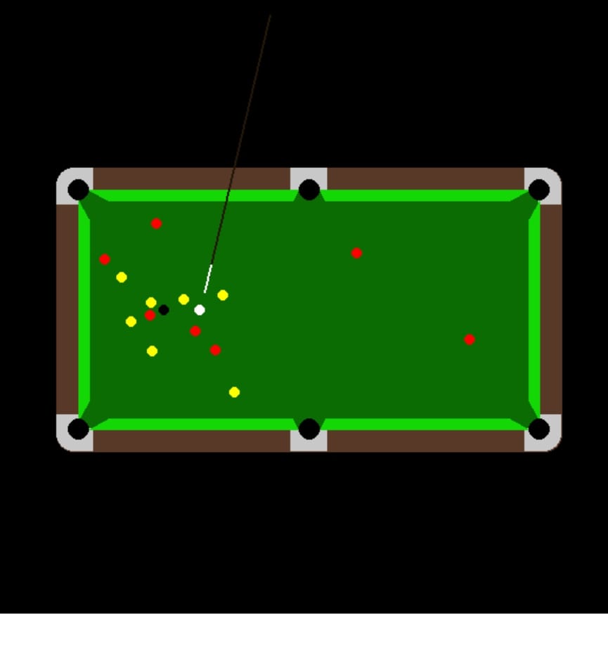 Pool's balls collision simulation